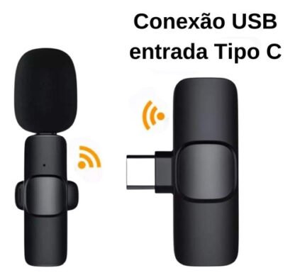 Microfone Sem Fio Lapela  Tipo C